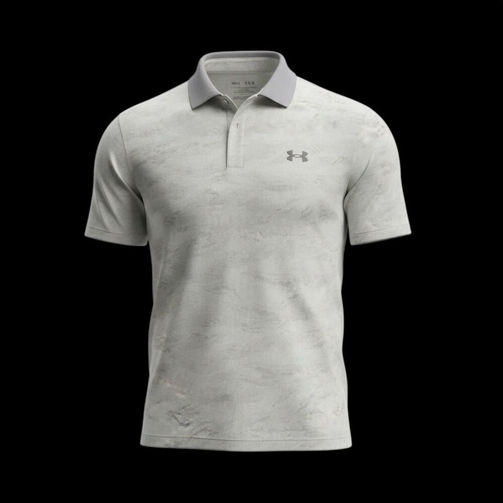 Under Armour Shirt Men's Medium Loose White Polo Golf Polyester